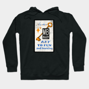MB Another Key to Fun and Learning Vintage Boardgame Distressed Look Hoodie