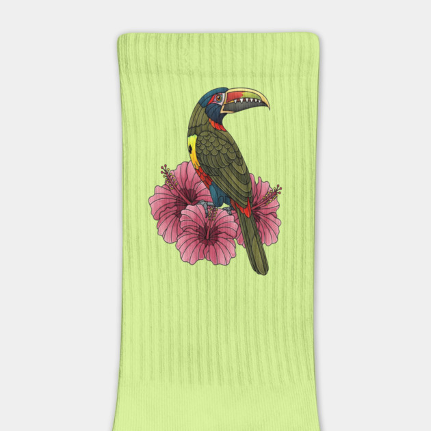 Stained Glass Collared Aracari Tropical Art by BirdsnStuff