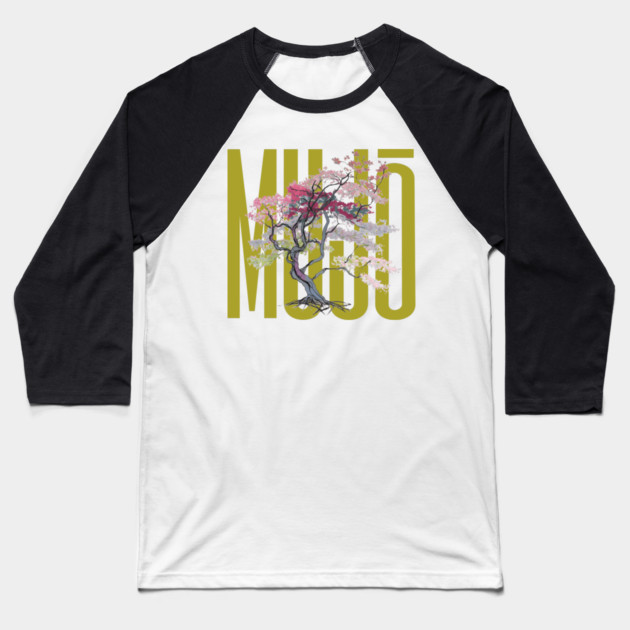 MUJO Cherry Tree Baseball T-Shirt by Jerry