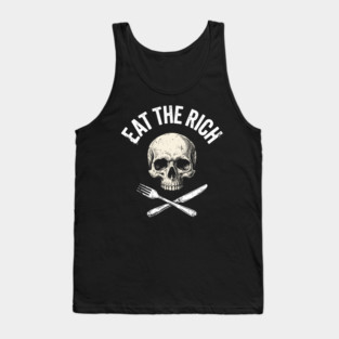 Eat The Rich Skull Protest Radical Activism Tank Top