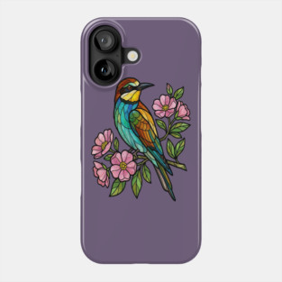 Stained Glass European Bee Eater Bird Art Phone Case