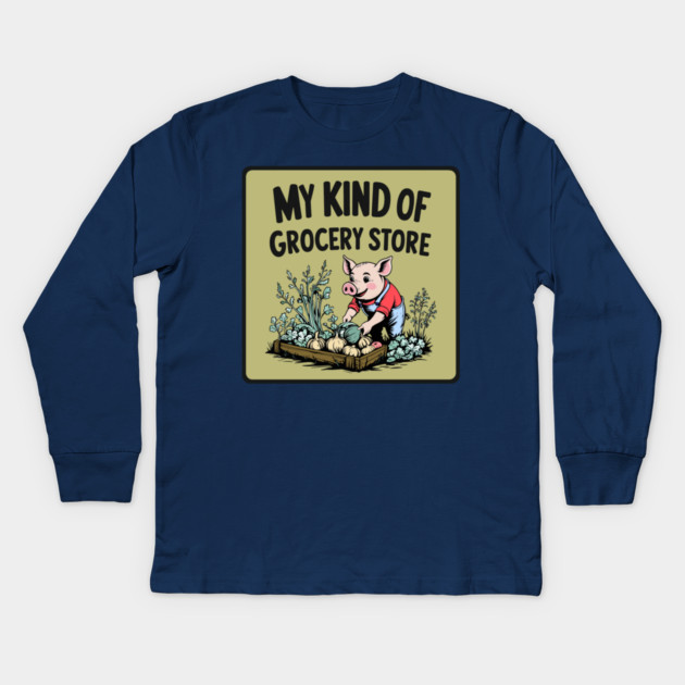Garden Grocery Kids Long Sleeve T-Shirt by faithfamilyhomedesigns