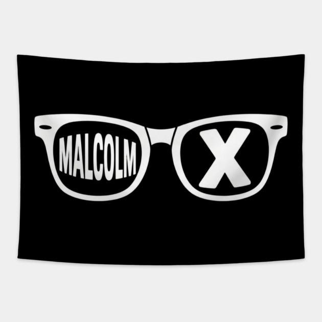 Malcolm X glasses, black history Tapestry by UrbanLifeApparel