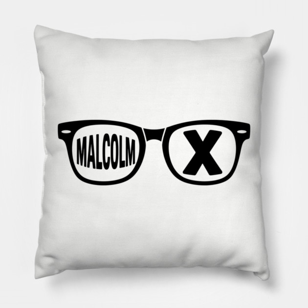 Malcolm X glasses, black lives matter Pillow by UrbanLifeApparel