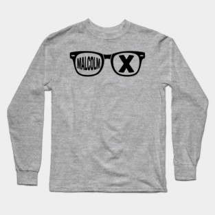 Malcolm X glasses, black lives matter Long Sleeve T-Shirt
