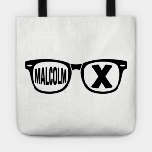 Malcolm X glasses, black lives matter Tote
