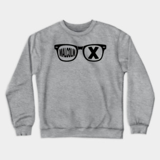 Malcolm X glasses, black lives matter Crewneck Sweatshirt