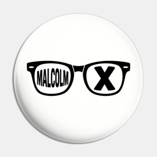 Malcolm X glasses, black lives matter Pin