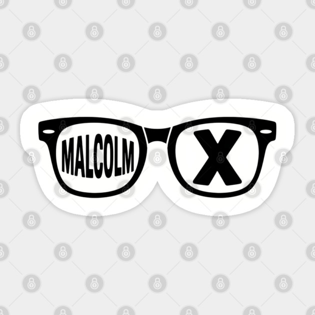 Malcolm X glasses, black lives matter Sticker by UrbanLifeApparel