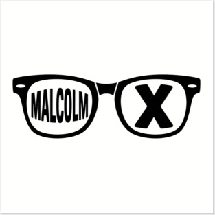 Malcolm X glasses, black lives matter Posters and Art