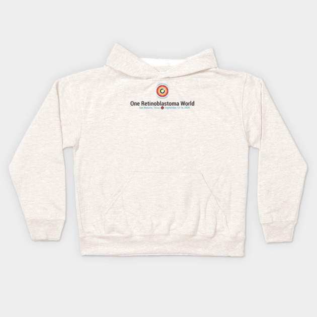 One Rb World 2026 Logo Kids Hoodie by World Eye Cancer Hope