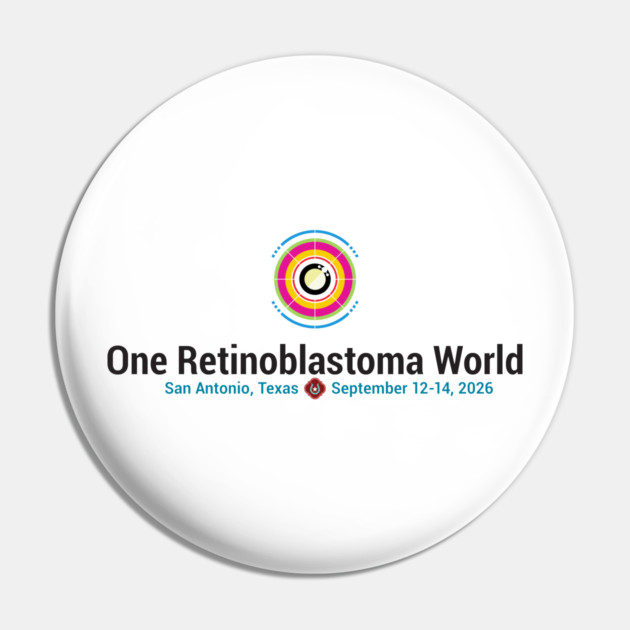 One Rb World 2026 Logo Pin by World Eye Cancer Hope