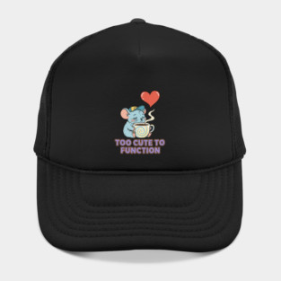 Too Cute To Function Sleepy Coffee Mouse Hat