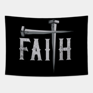 Christian Faith & Cross Faith Cross Nails Tapestry