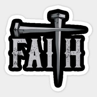 Christian Faith & Cross Faith Cross Nails Sticker