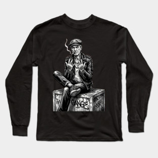 Mr. Rogers MIddle Finger RETRO 90S Long Sleeve T-Shirt