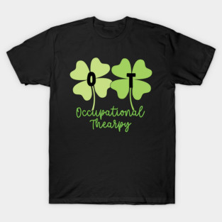 Retro Shamrock OT Occupational Therapy St Patricks Day OTA T-Shirt