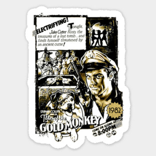 Tales of the Gold Monkey TV series Nostalgic 80's Sticker