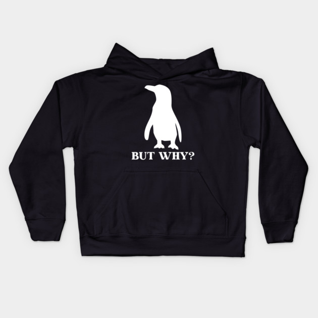 Penguin But Why Kids Hoodie by Creatifly Graphic Tees