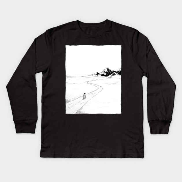 Nihilist Penguin Kids Long Sleeve T-Shirt by Creatifly Graphic Tees