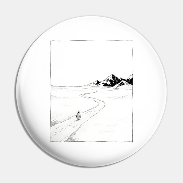 Nihilist Penguin Pin by Creatifly Graphic Tees
