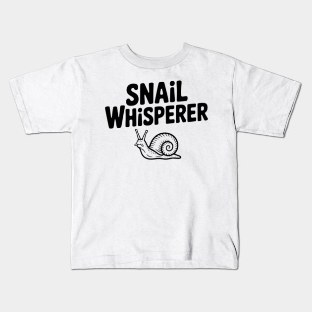 Snail Whisperer Kids T-Shirt by Frank Ring