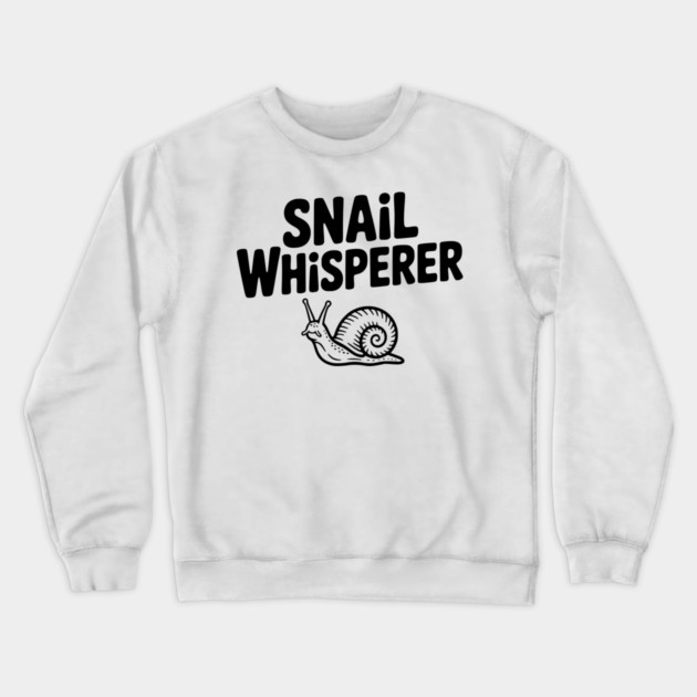 Snail Whisperer Crewneck Sweatshirt by Frank Ring