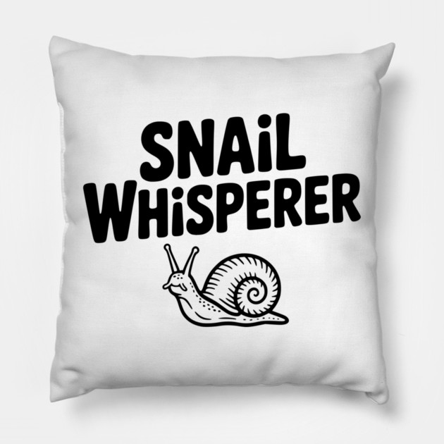 Snail Whisperer Pillow by Frank Ring