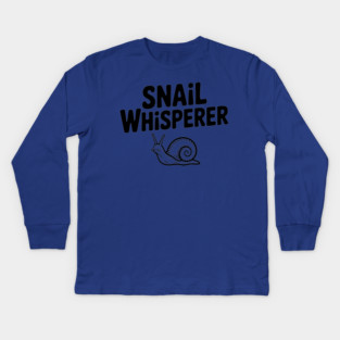 Snail Whisperer Kids Long Sleeve T-Shirt