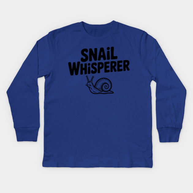 Snail Whisperer Kids Long Sleeve T-Shirt by Frank Ring