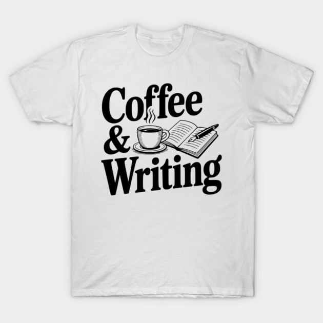 Coffee & Writing T-Shirt by Frank Ring