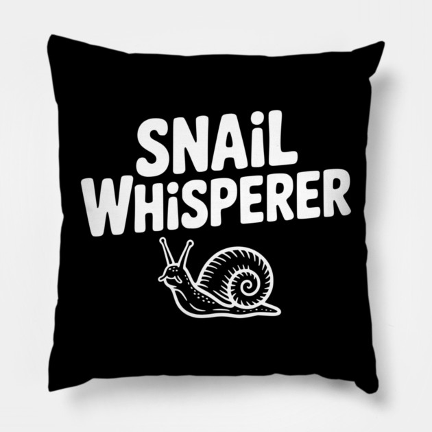 Snail Whisperer Pillow by Frank Ring