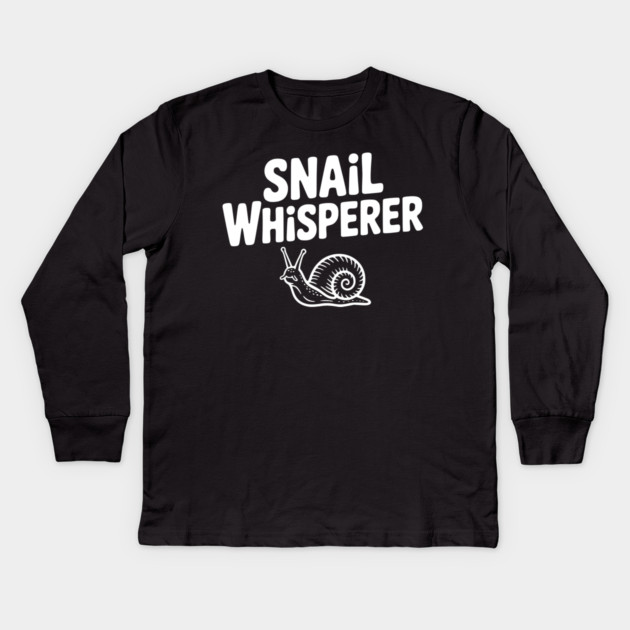 Snail Whisperer Kids Long Sleeve T-Shirt by Frank Ring