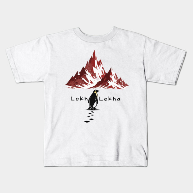 Lekh Lekha Penguin Journey Kids T-Shirt by Thank HaShem