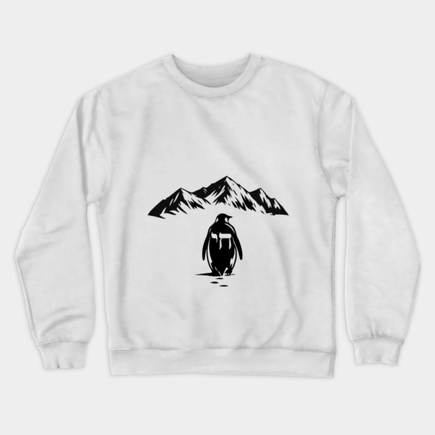 Chai Penguin Mountain Design Crewneck Sweatshirt by Thank HaShem