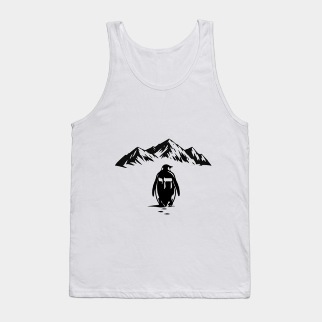 Chai Penguin Mountain Design Tank Top by Thank HaShem