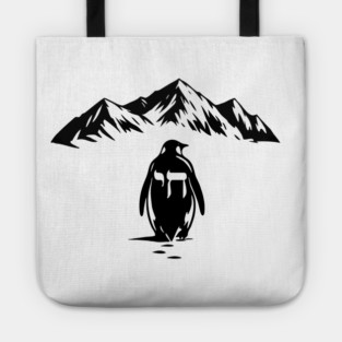 Chai Penguin Mountain Design Tote