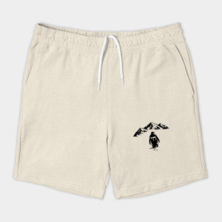 Chai Penguin Mountain Design Shorts
