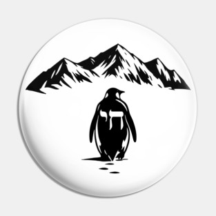 Chai Penguin Mountain Design Pin
