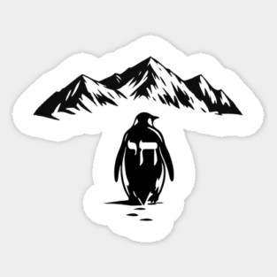 Chai Penguin Mountain Design Sticker