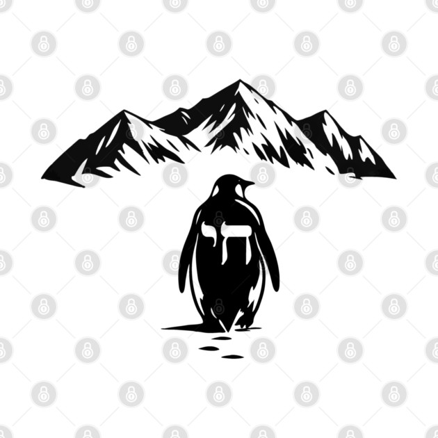 Chai Penguin Mountain Design by Thank HaShem