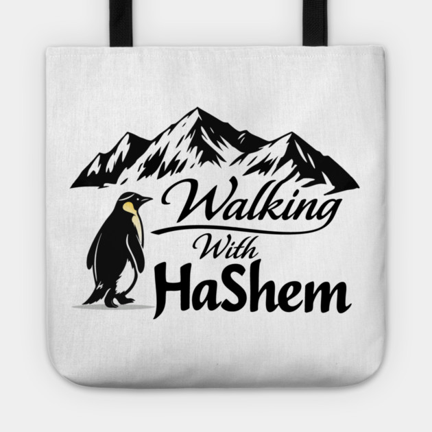 Walking With HaShem Penguin Tote by Thank HaShem