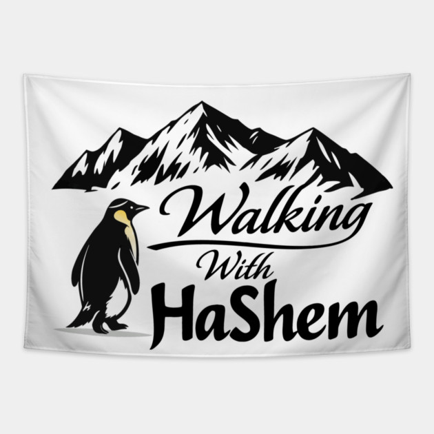 Walking With HaShem Penguin Tapestry by Thank HaShem
