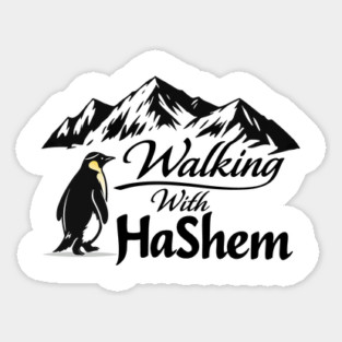 Walking With HaShem Penguin Sticker
