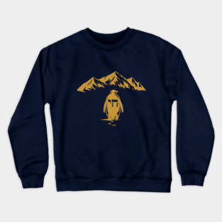 Golden Chai Penguin Mountain Crewneck Sweatshirt