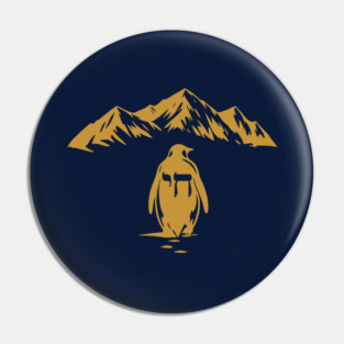 Golden Chai Penguin Mountain Pin
