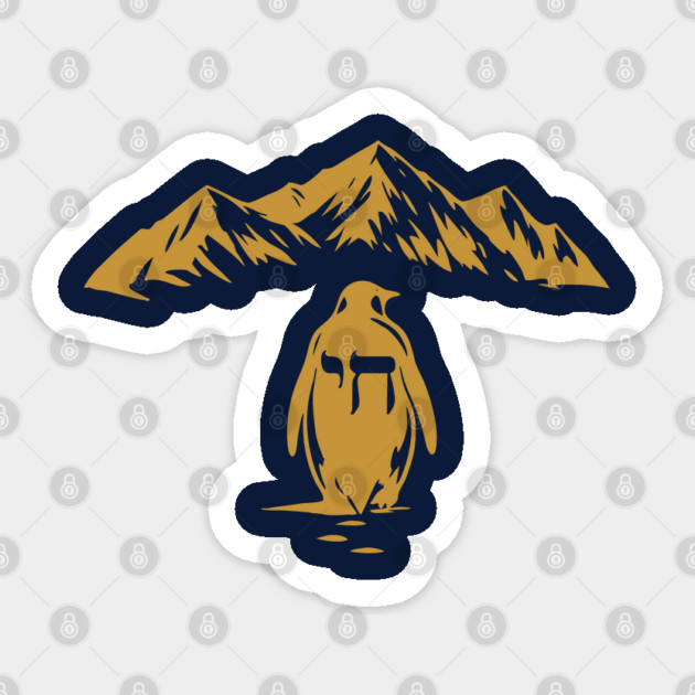 Golden Chai Penguin Mountain Sticker by Thank HaShem