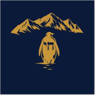 Golden Chai Penguin Mountain Posters and Art