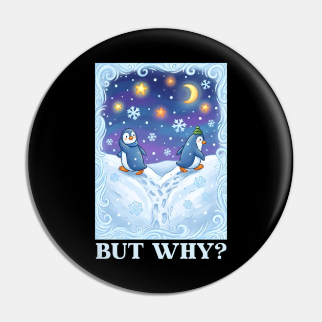 Nihilist Penguin Pin by Creatifly Graphic Tees