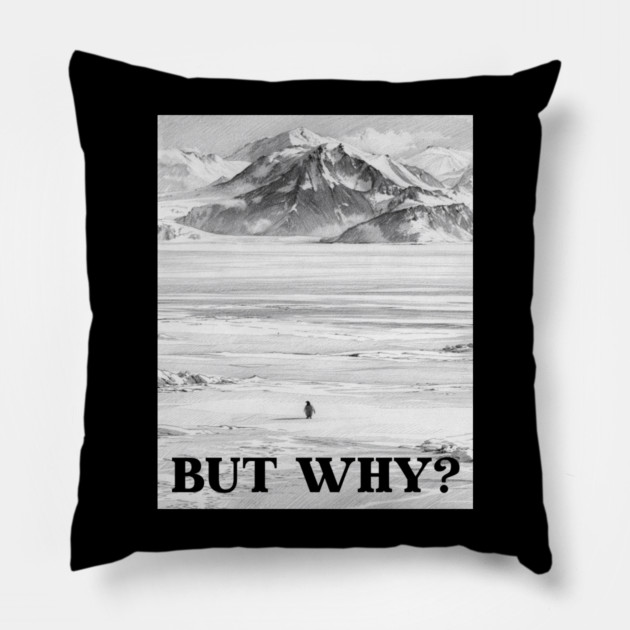 Nihilist Penguin Pillow by Creatifly Graphic Tees